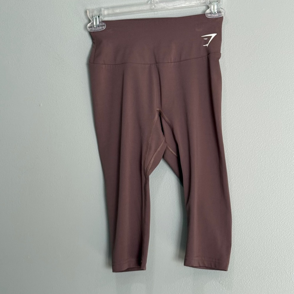 Gymshark Womens High Waisted Cropped Leggings Mauve Brown Size XS GLLG4716-RT